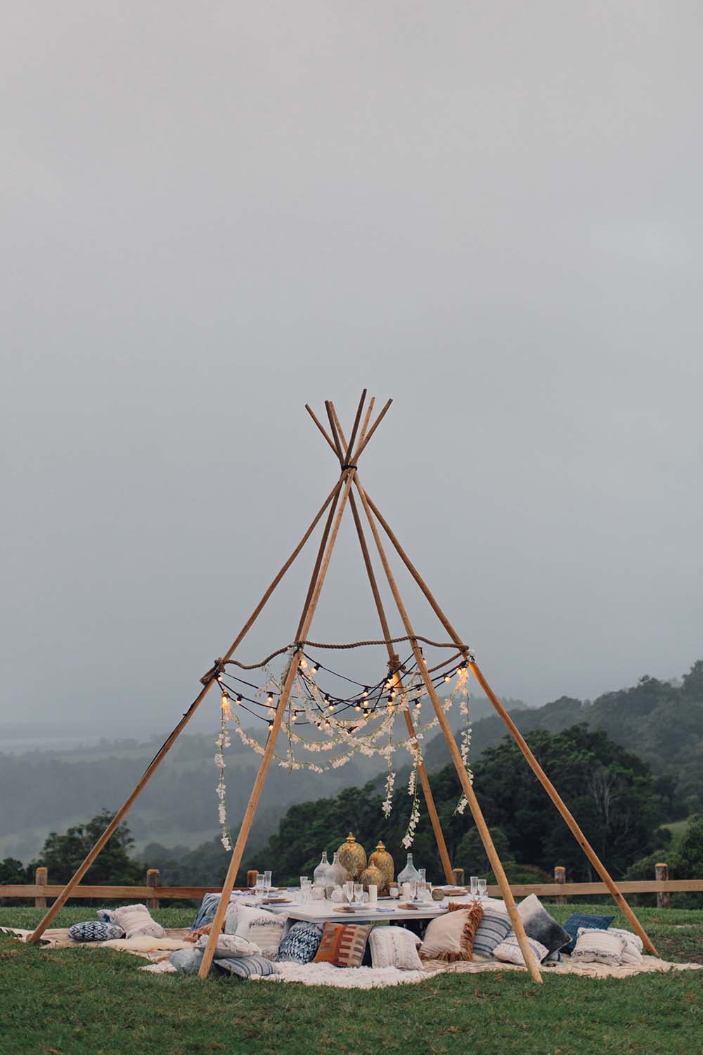 At Dusk Tweed Hinterland Styled Shoot Bramblewood Farm | The Events Lounge - Gold Coast Wedding Planner and Stylist - www.theeventslounge.com.au