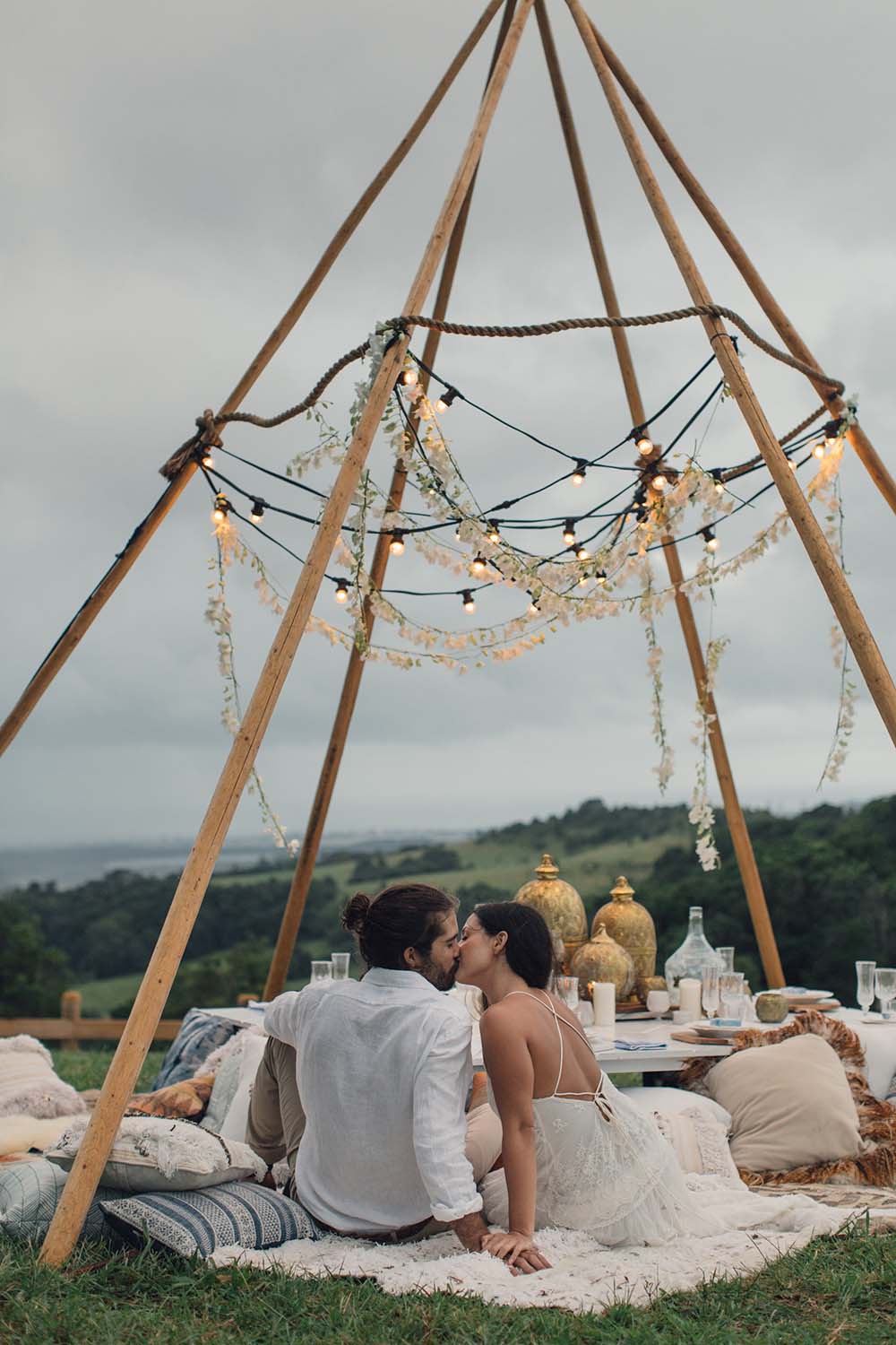 At Dusk Tweed Hinterland Styled Shoot Bramblewood Farm | The Events Lounge - Gold Coast Wedding Planner and Stylist - www.theeventslounge.com.au