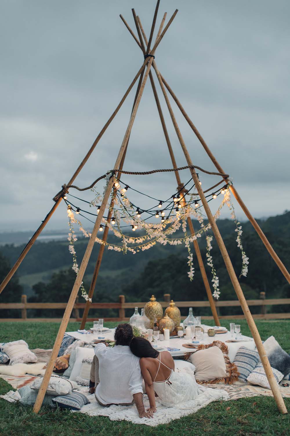 At Dusk Tweed Hinterland Styled Shoot Bramblewood Farm | The Events Lounge - Gold Coast Wedding Planner and Stylist - www.theeventslounge.com.au