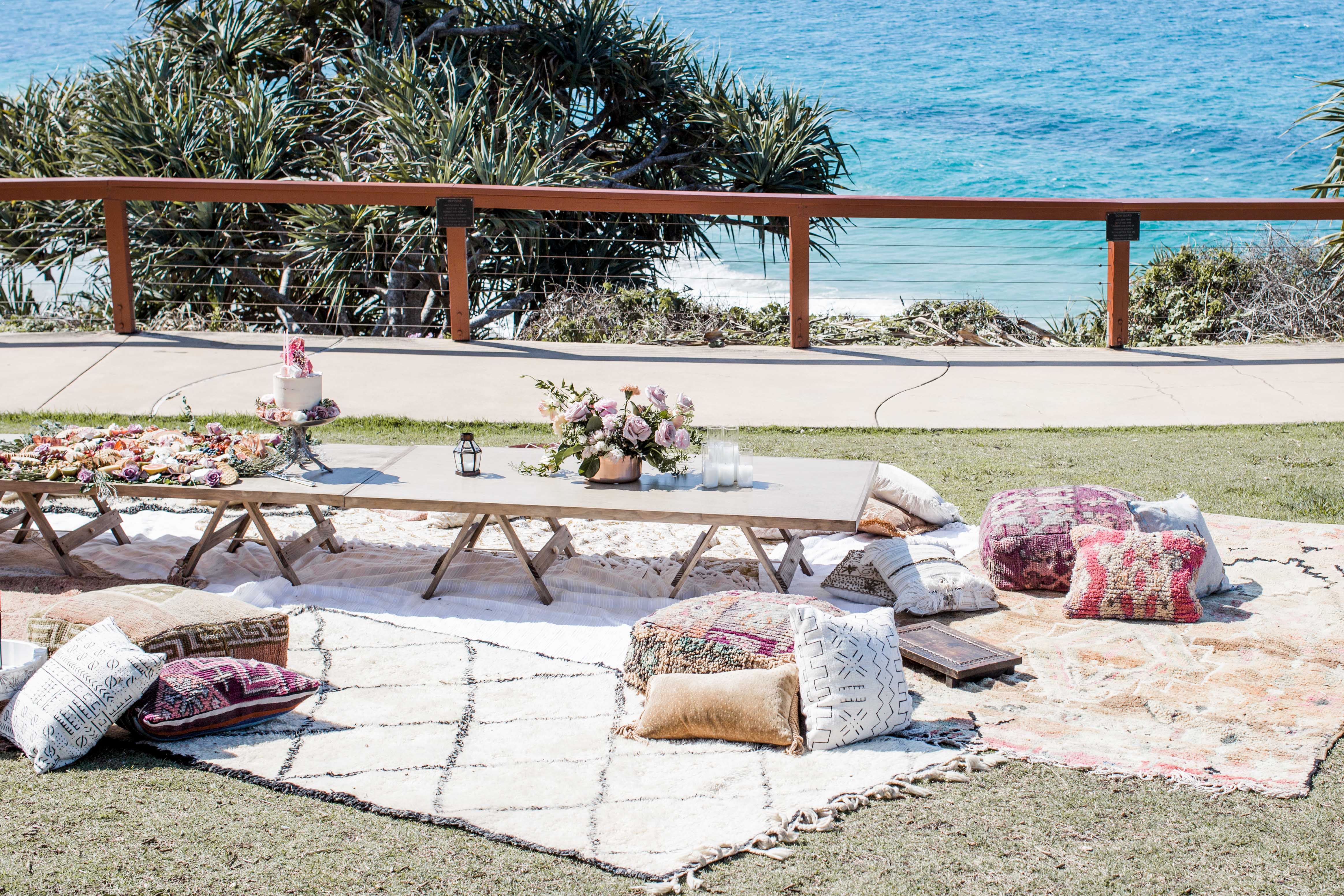 Seaside Picnic: Celeste Barber, 40th Birthday Celebration | The Events Lounge, Gold Coast Event Planner & Stylist