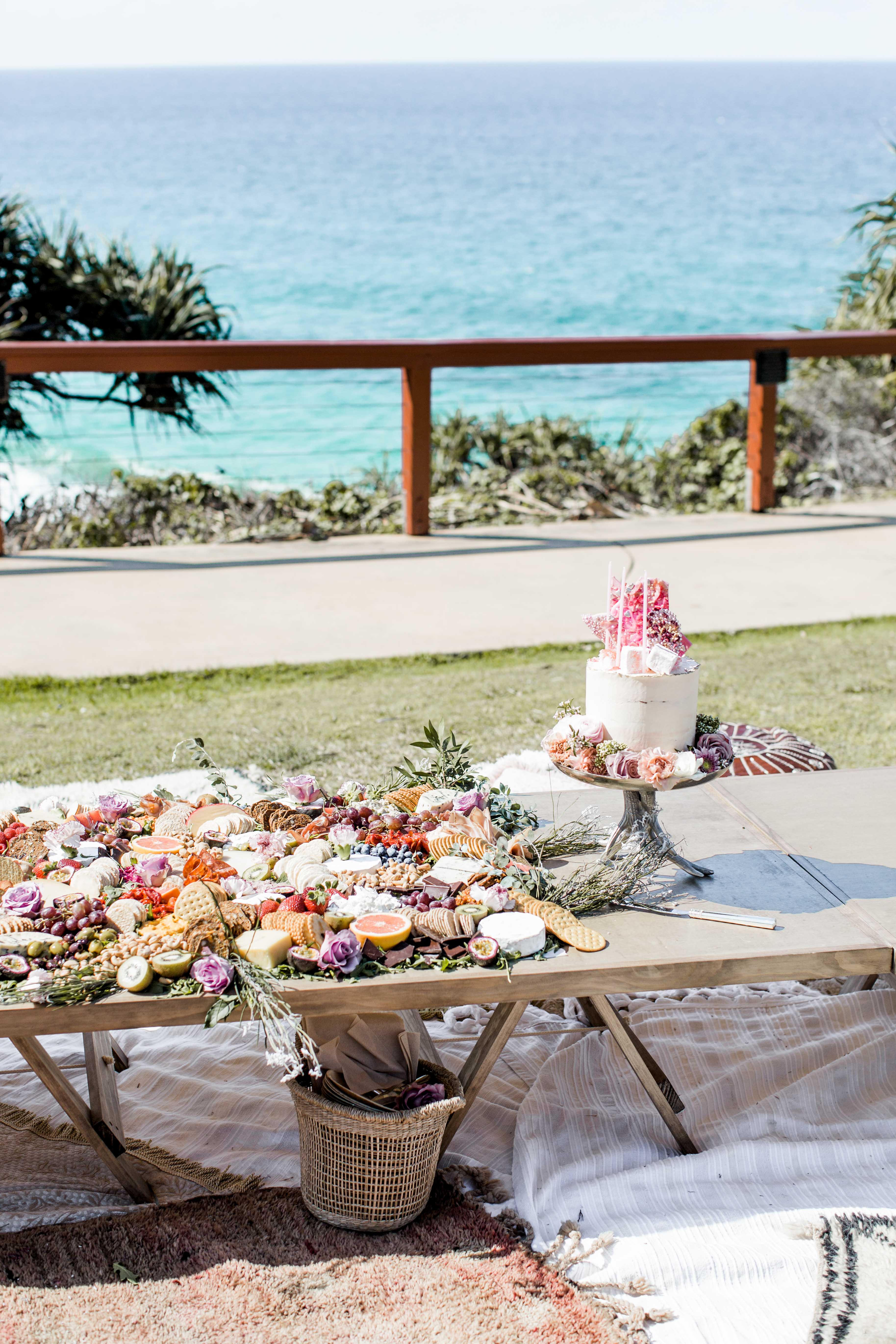 Seaside Picnic: Celeste Barber, 40th Birthday Celebration | The Events Lounge, Gold Coast Event Planner & Stylist